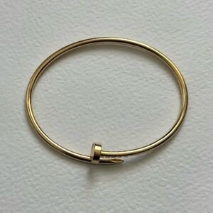 Cartier Juste Un Clou Bracelet Nail Bangle Small Model 18K Yellow Gold Size 18